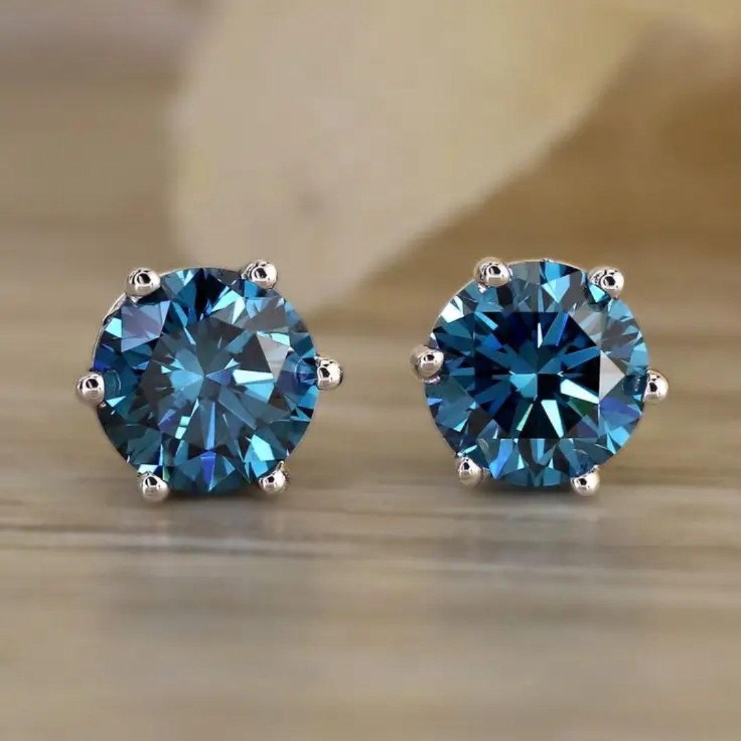 Blue Topaz Earstuds